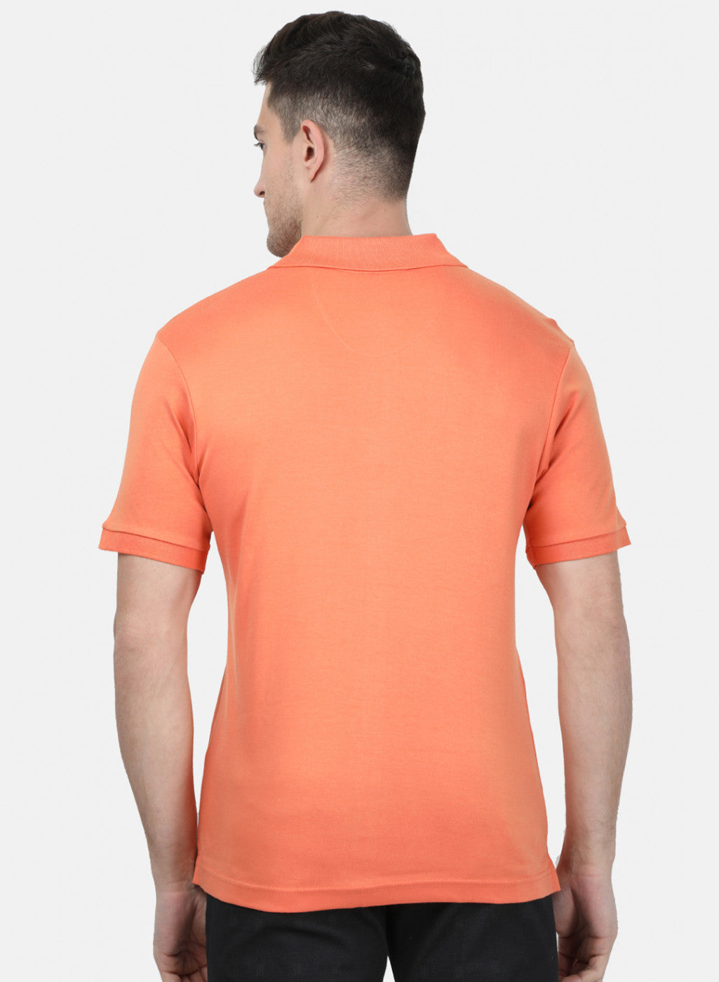 Mens Orange Plain T-Shirt