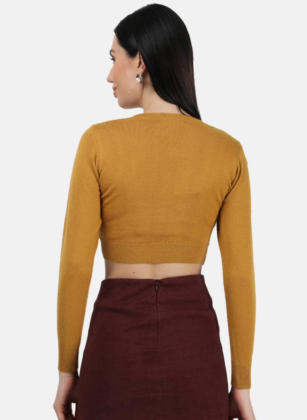 Women Mustard Solid Blouse