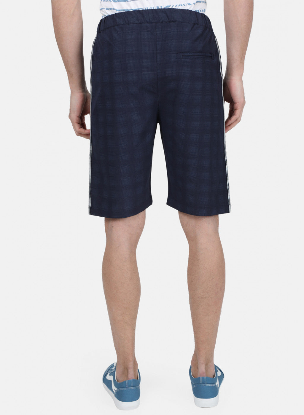 Mens NAvy Blue Printed Short