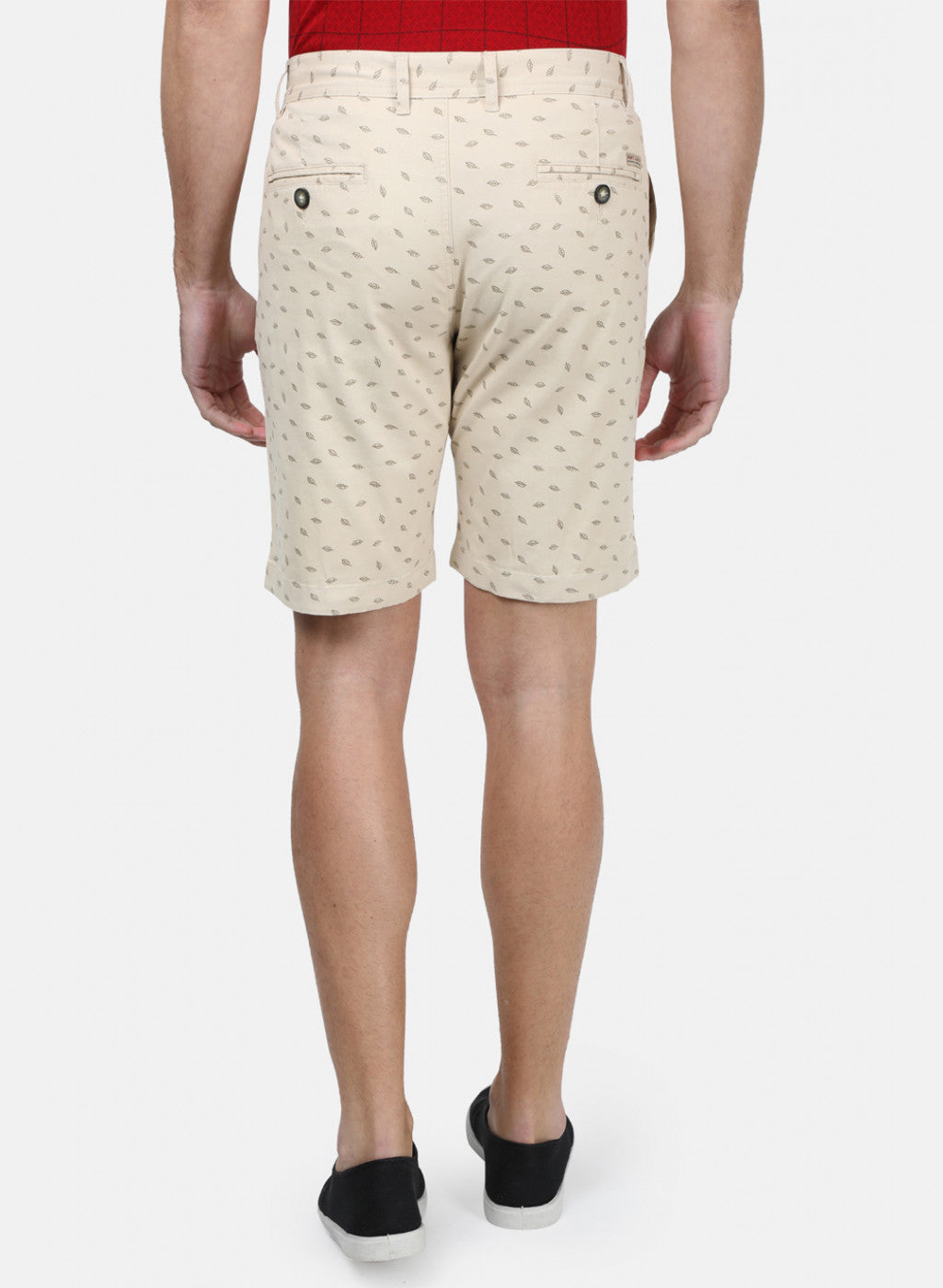 Men Beige Printed Shorts