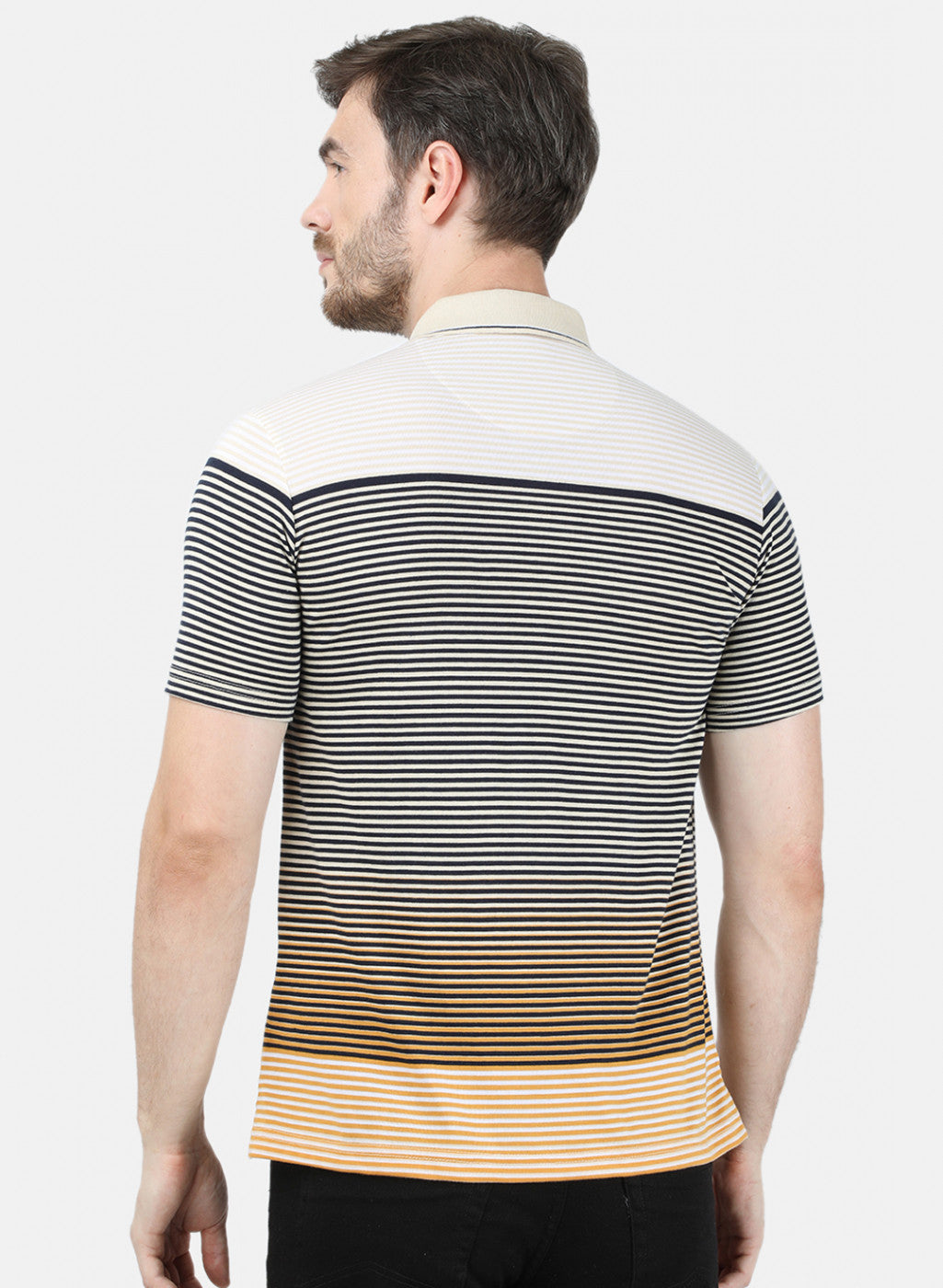 Mens Beige Stripe T-Shirt