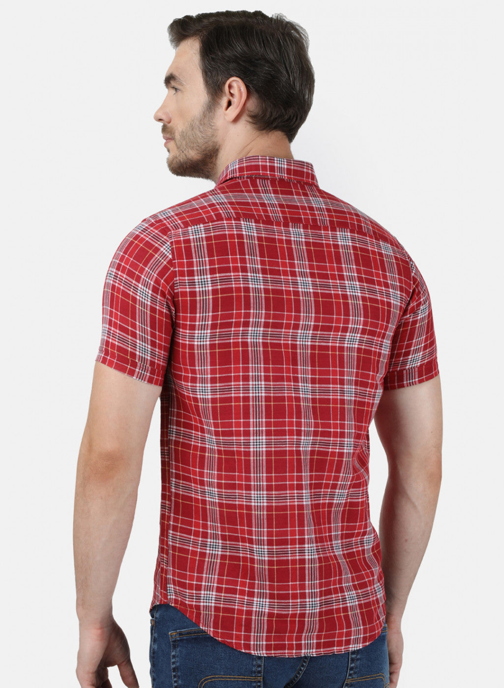 Mens Red Check Shirt