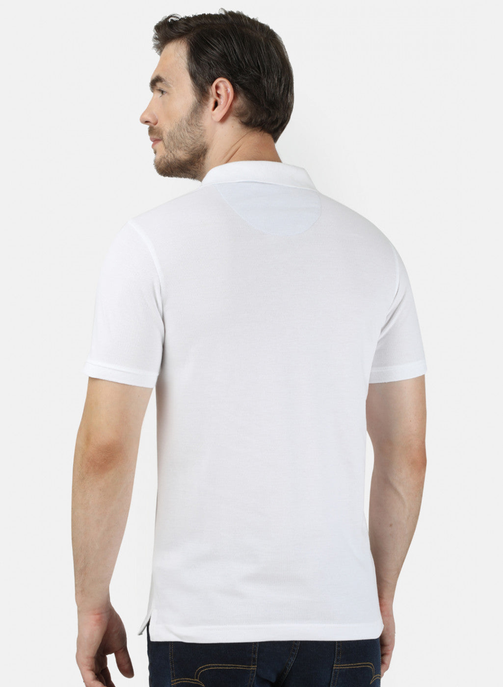 Mens White Plain T-Shirt