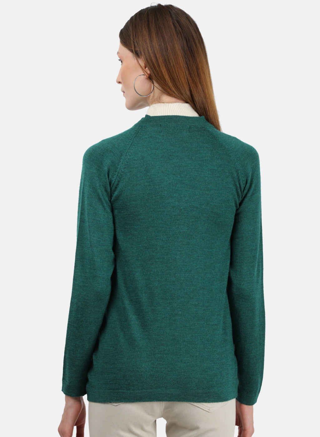 Women Green Solid Cardigan