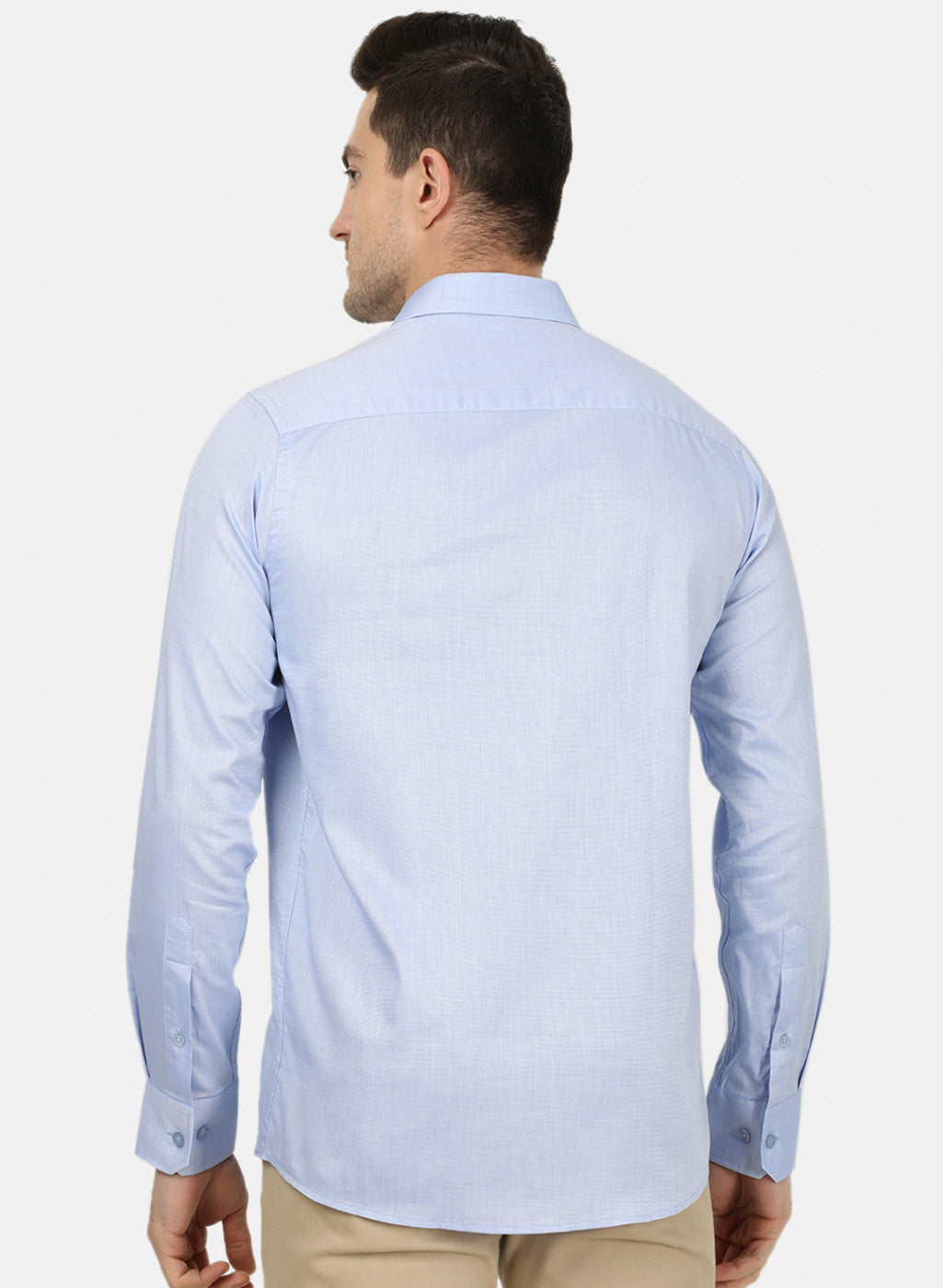 Mens Blue Printed Shirt