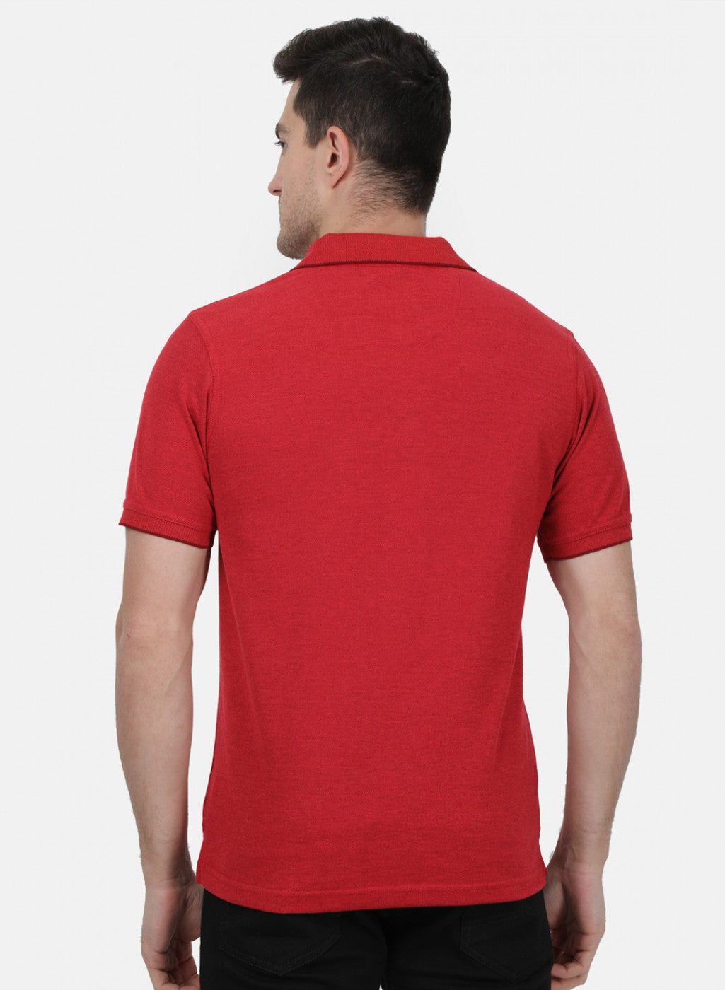 Mens Maroon Plain T-Shirt