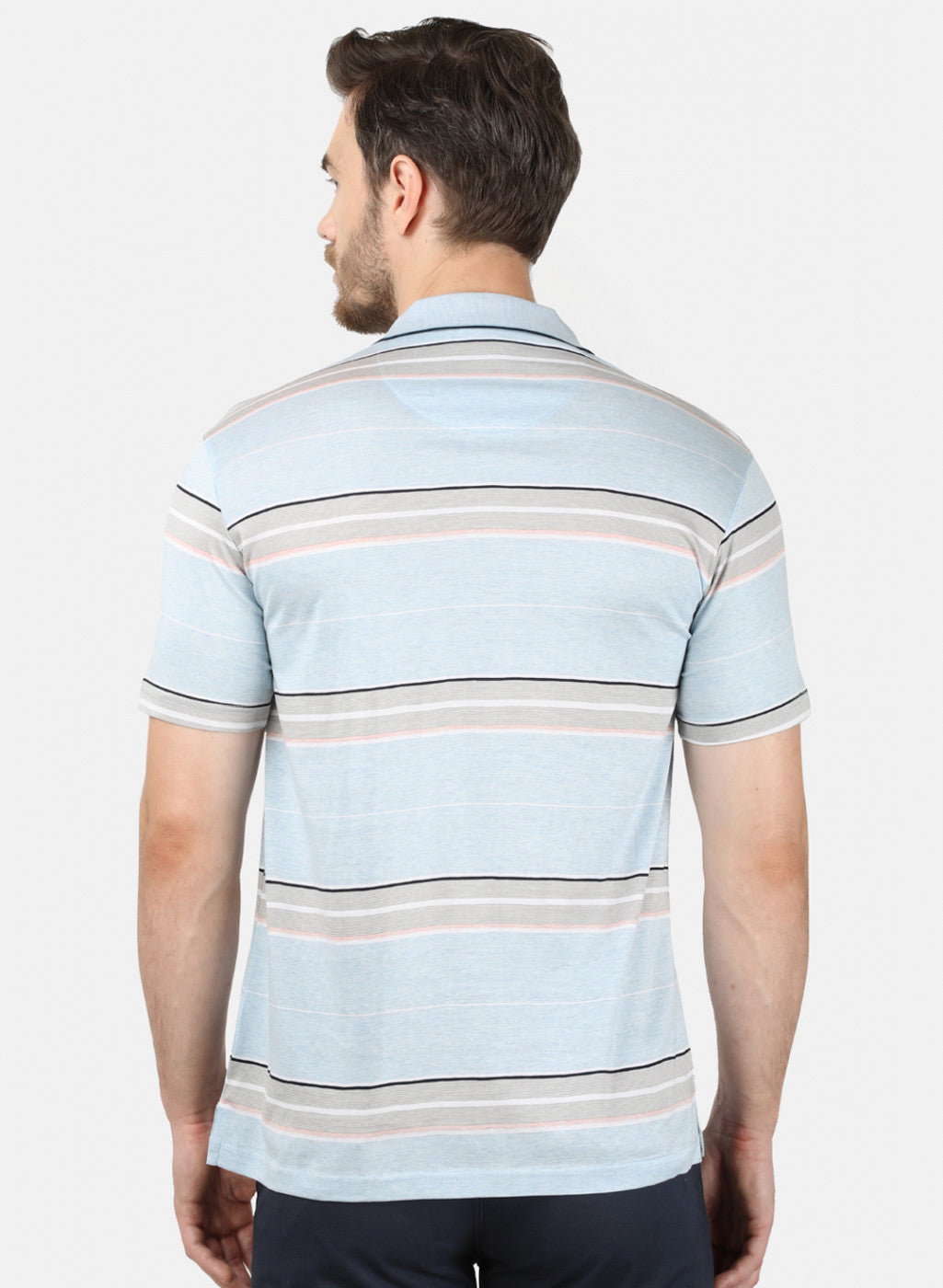 Mens Sky Blue Stripe T-Shirt