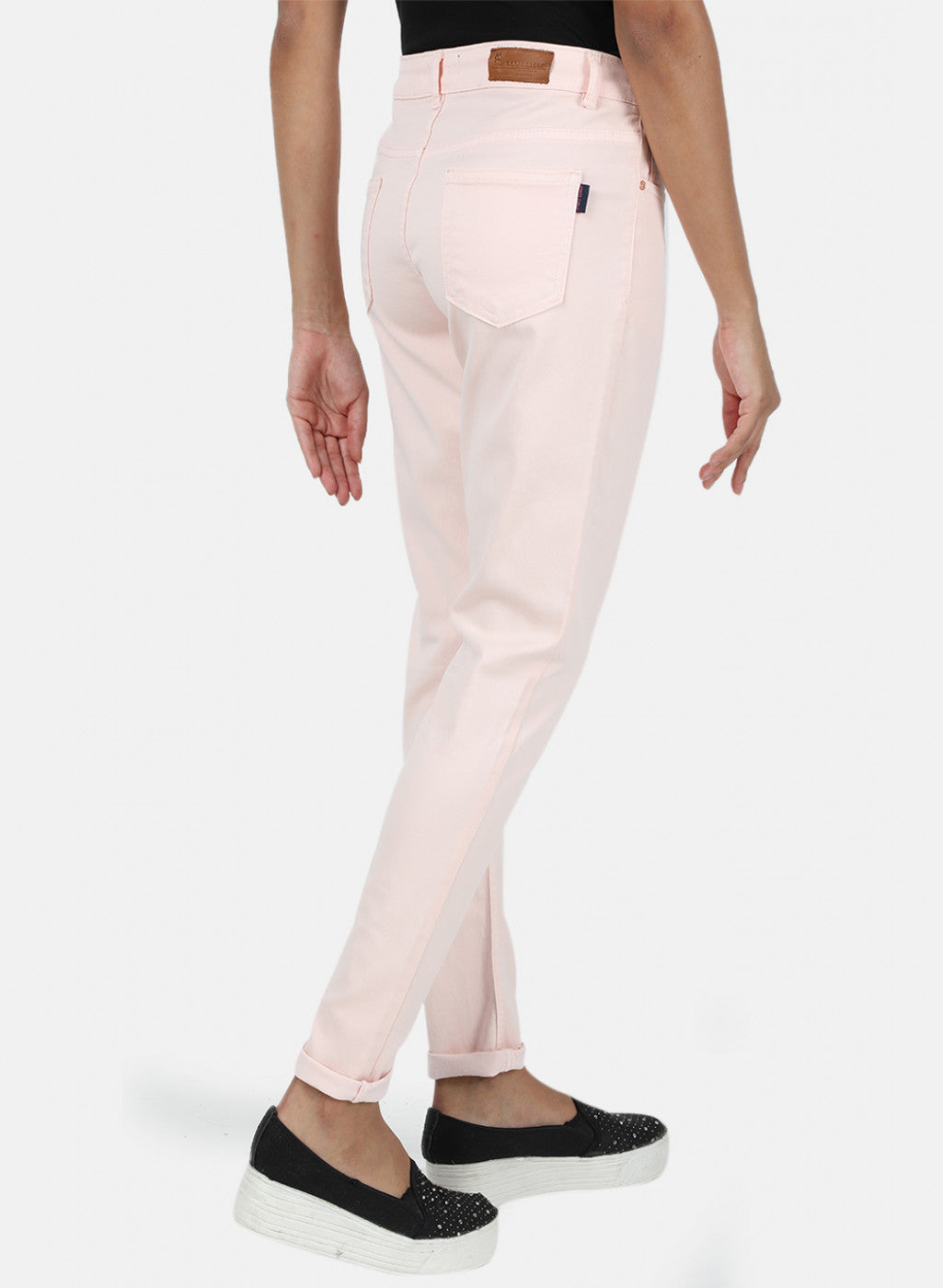 Womens Peach Slim Denim