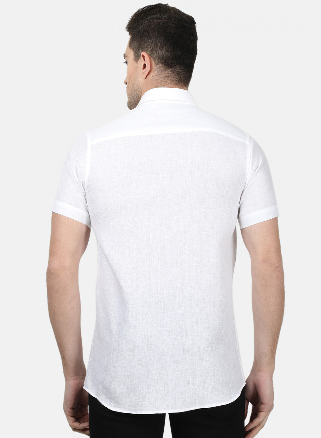 Mens White Solid Shirts