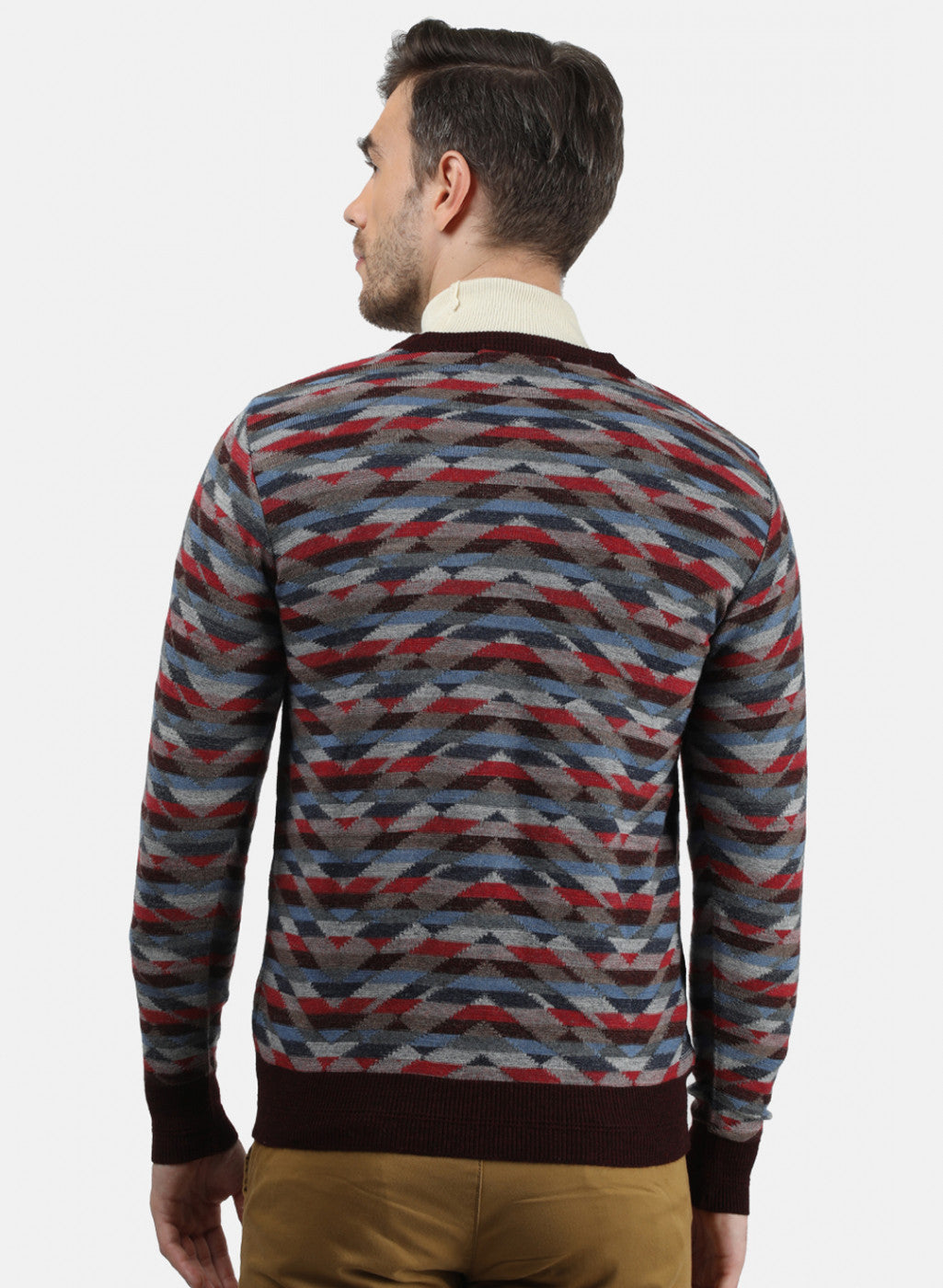 Men Multicolor Solid Pullover