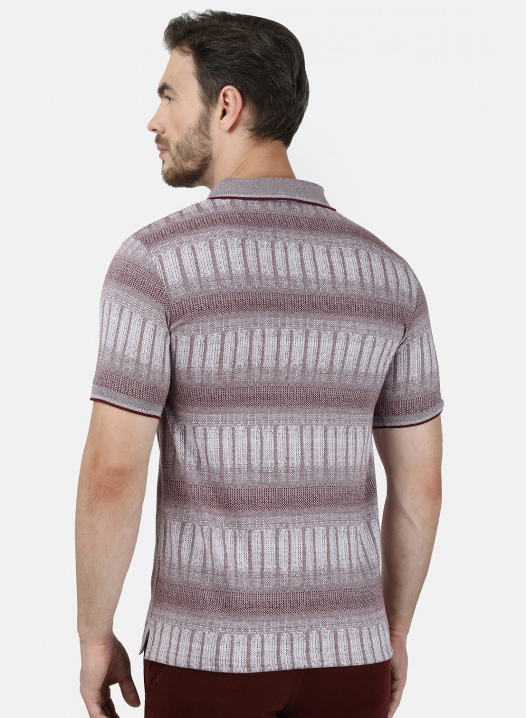 Mens Maroon Stripe T-Shirt