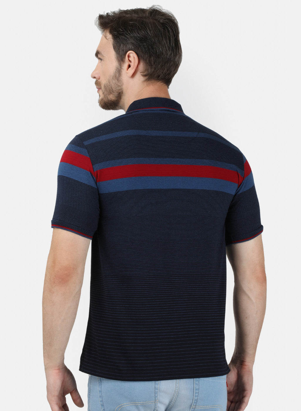 Mens NAvy Blue Stripe T-Shirt