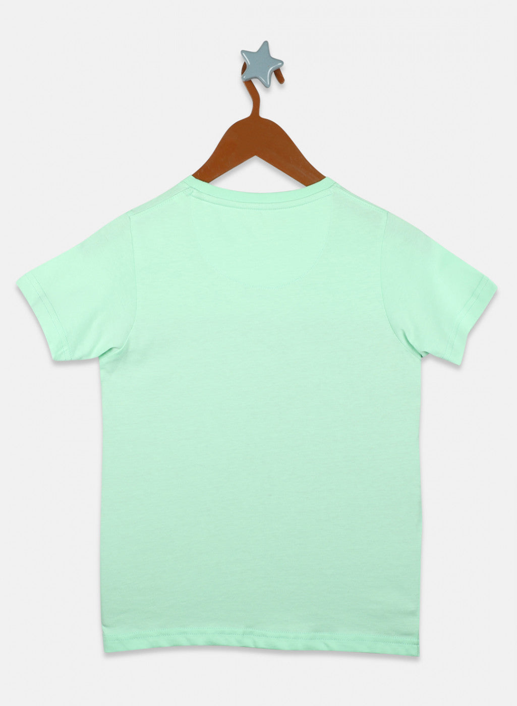 Boys Sea Green & Pink Printed T-Shirt