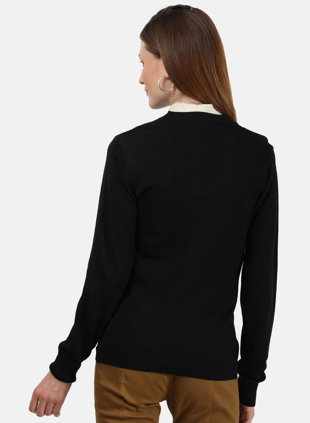 Women Black Solid Cardigan