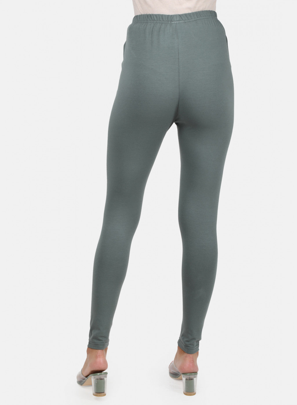 Womens Grey Plain Legging