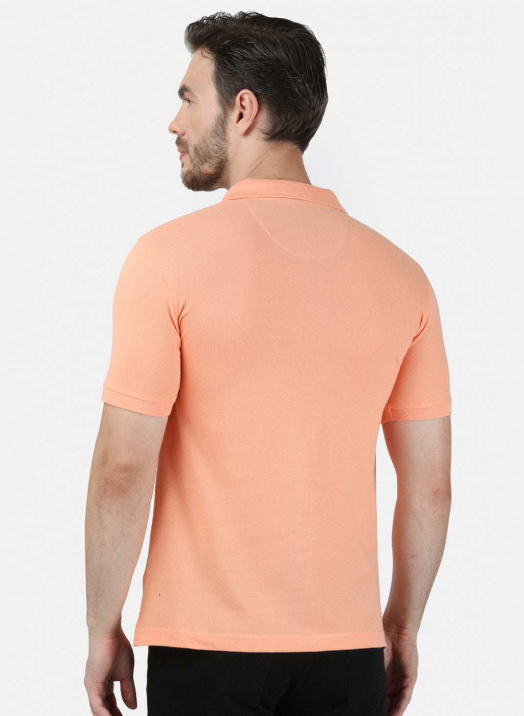 Mens Orange Plain T-Shirt