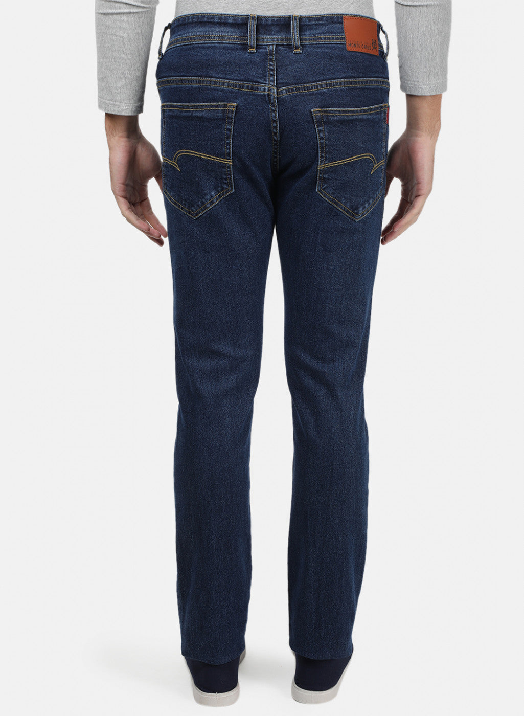 Men Blue Plain Denims