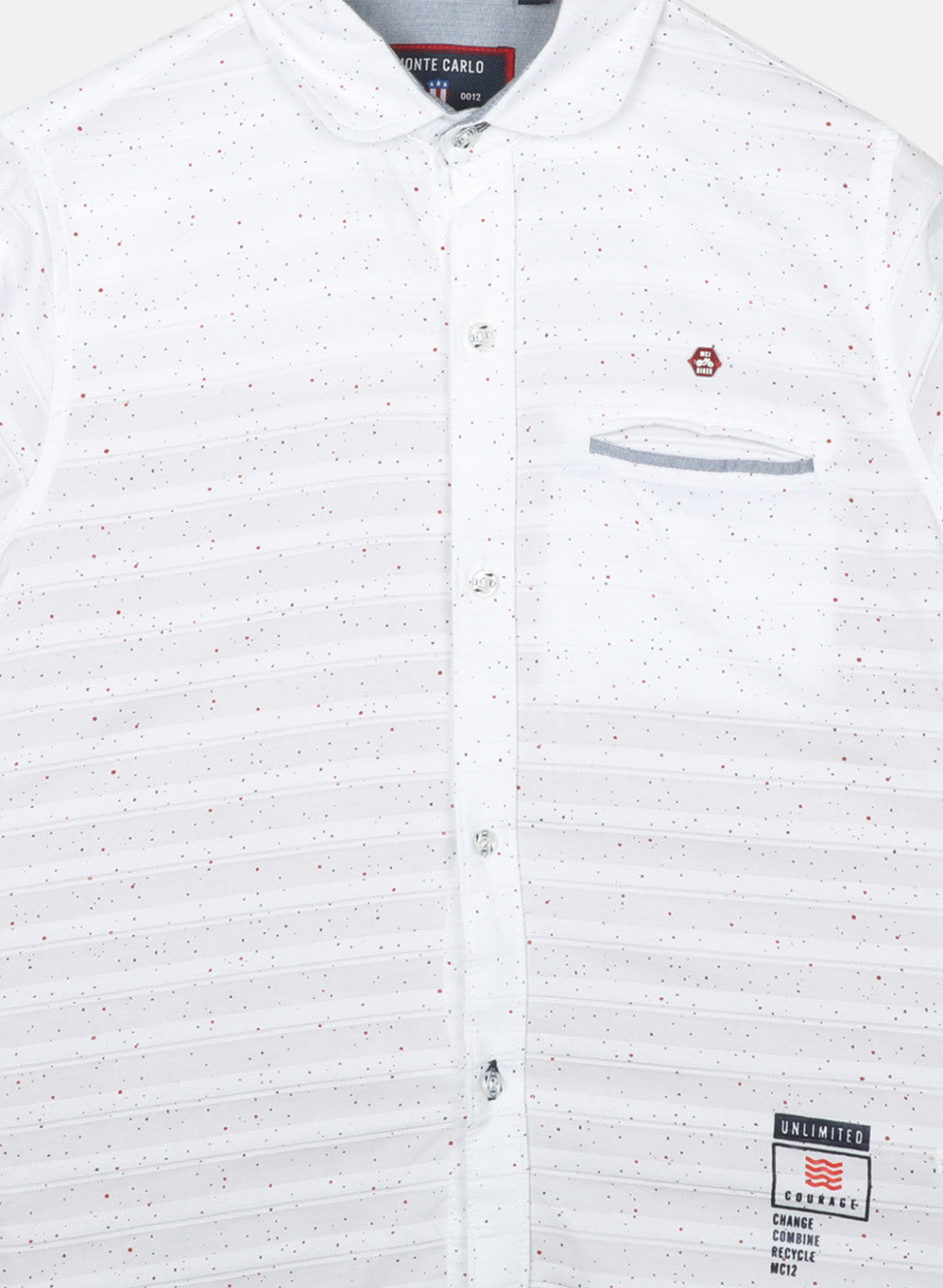 Boys White Printed Shirt