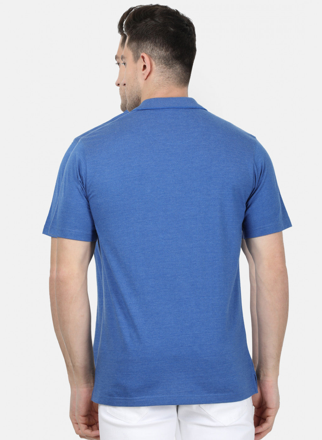 Mens Blue Plain T-Shirt