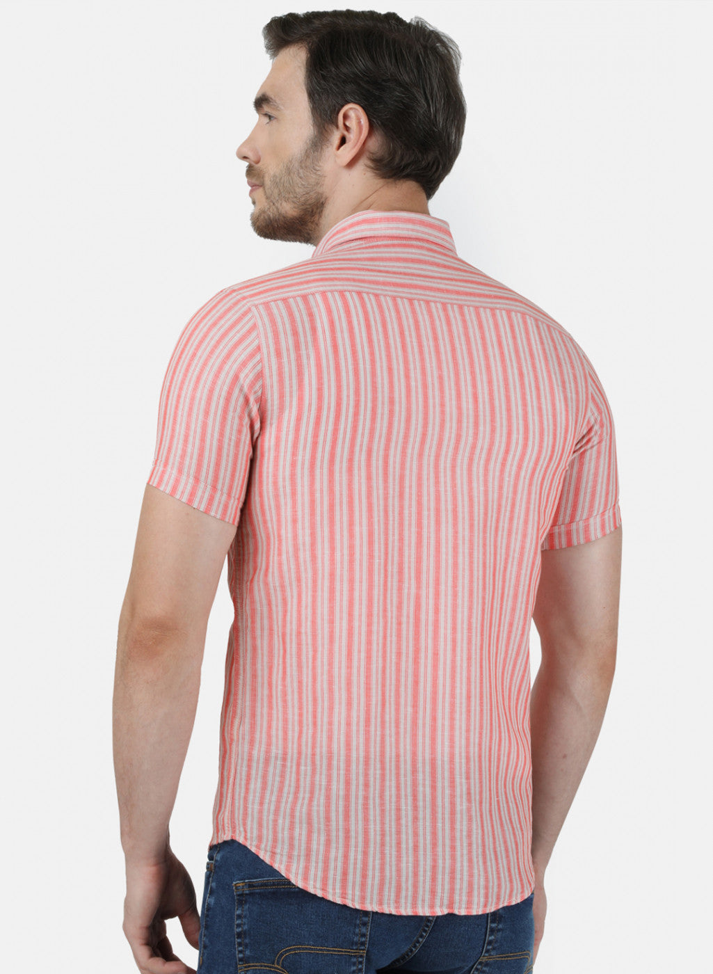 Mens Light Pink Check Shirt