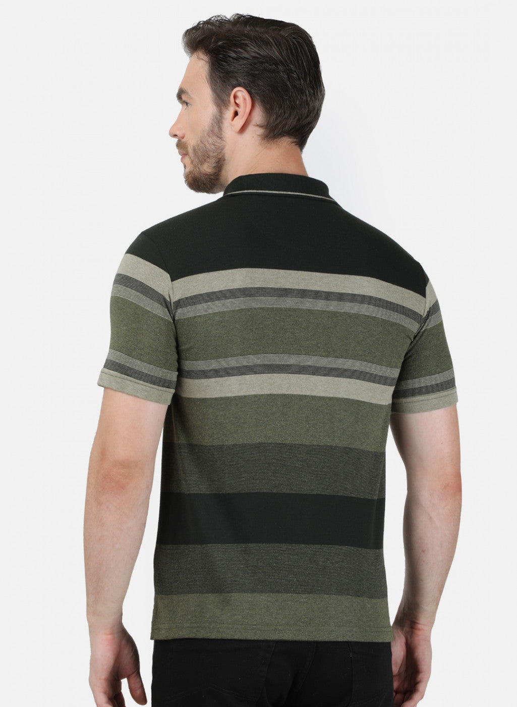 Mens Olive Stripe T-Shirt