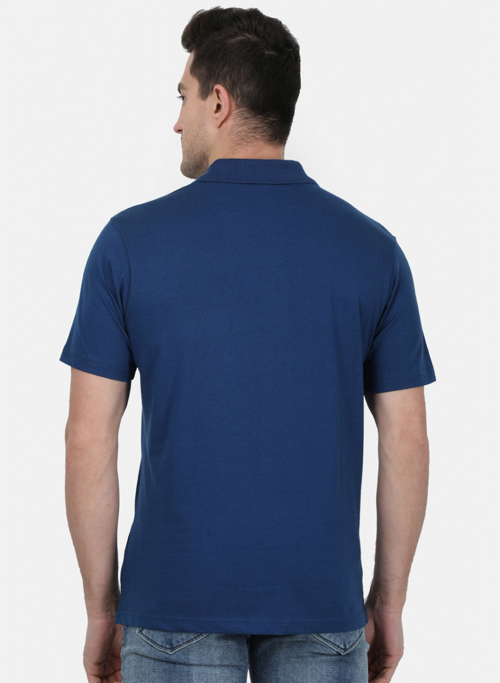 Mens Blue Plain T-Shirt