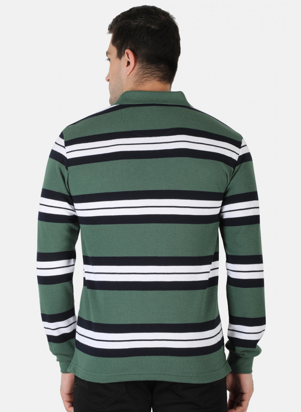 Men Green Stripe T-Shirt