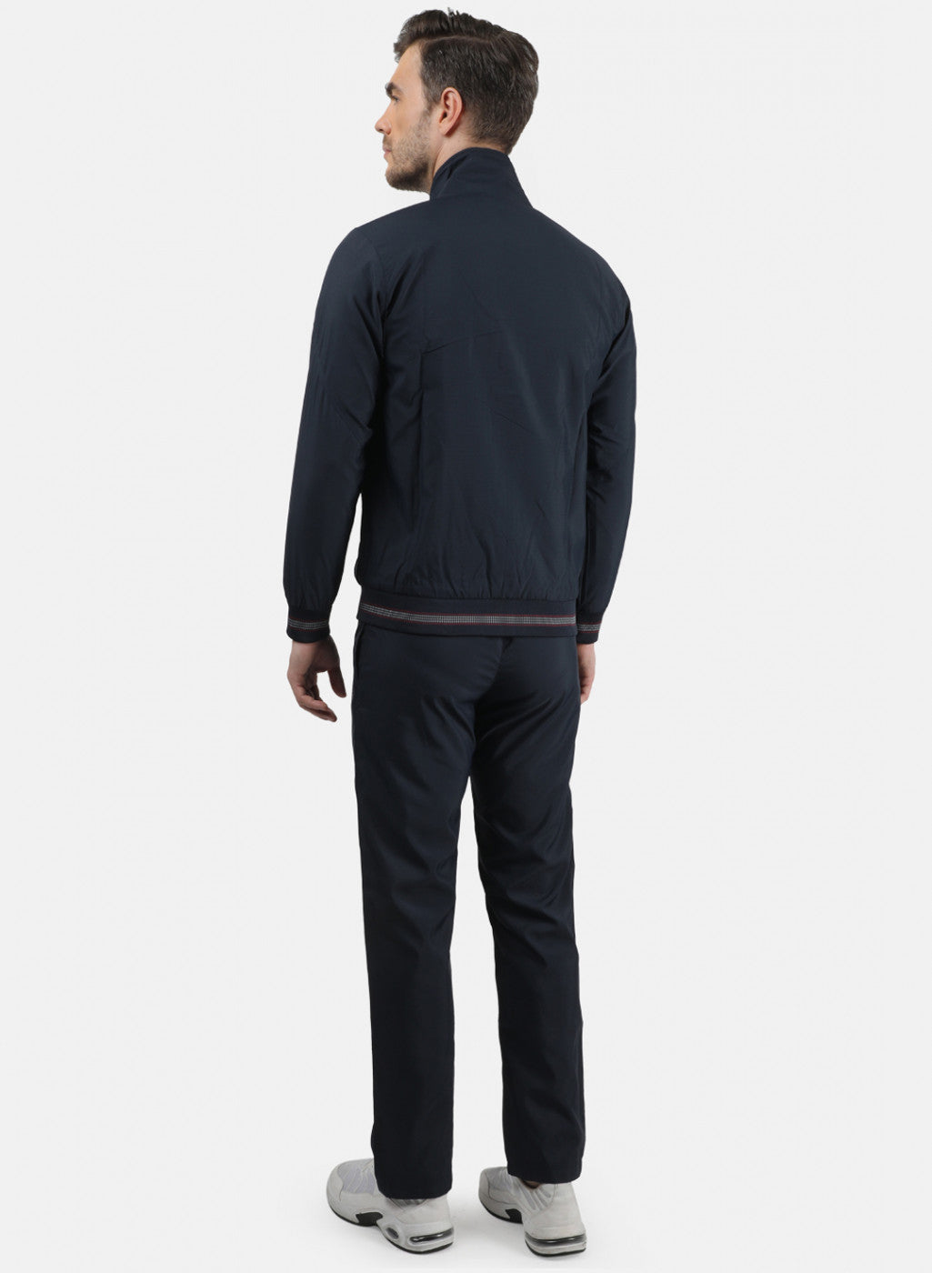 Men NAvy Blue Plain Tracksuit