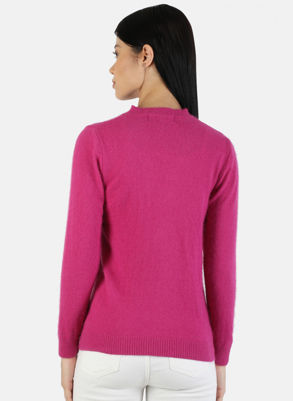 Women Pink Solid Cardigan