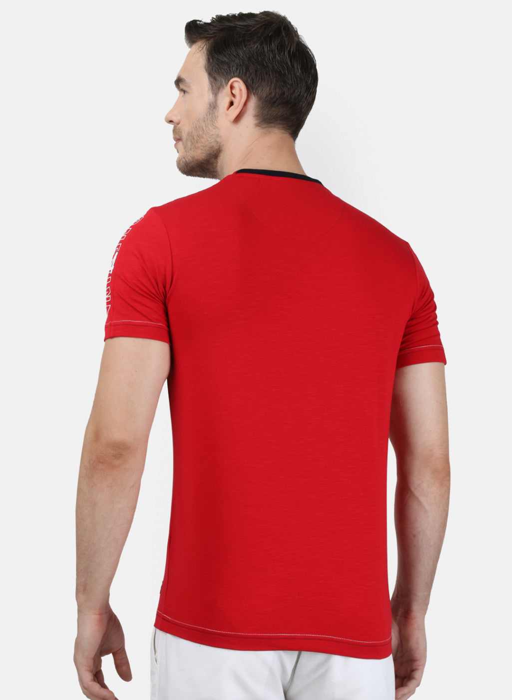 Mens Red Printed T-Shirt