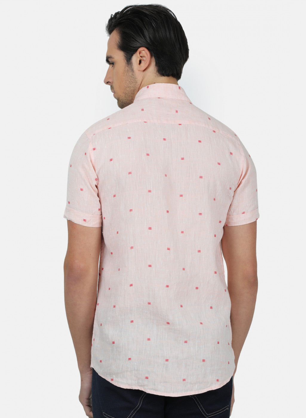 Men Peach Printed Shirts