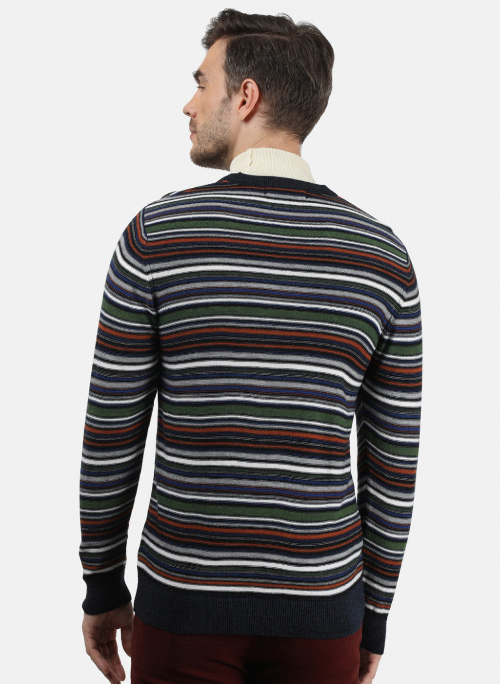 Men Multicolor Solid Pullover