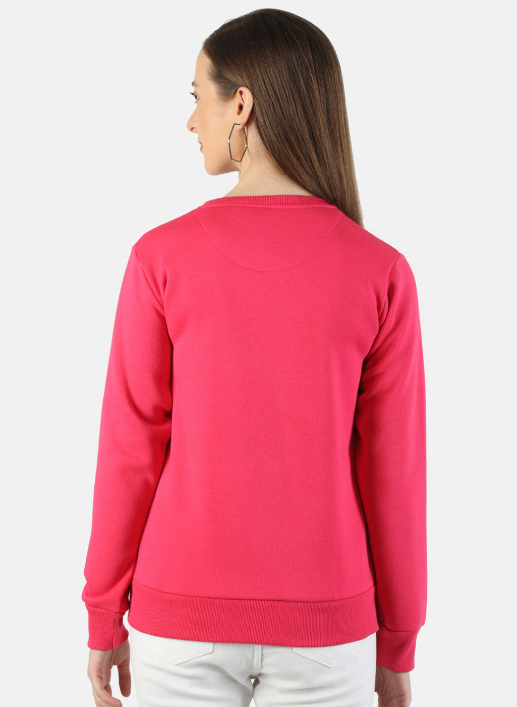 Women Pink Embroidered Sweatshirt