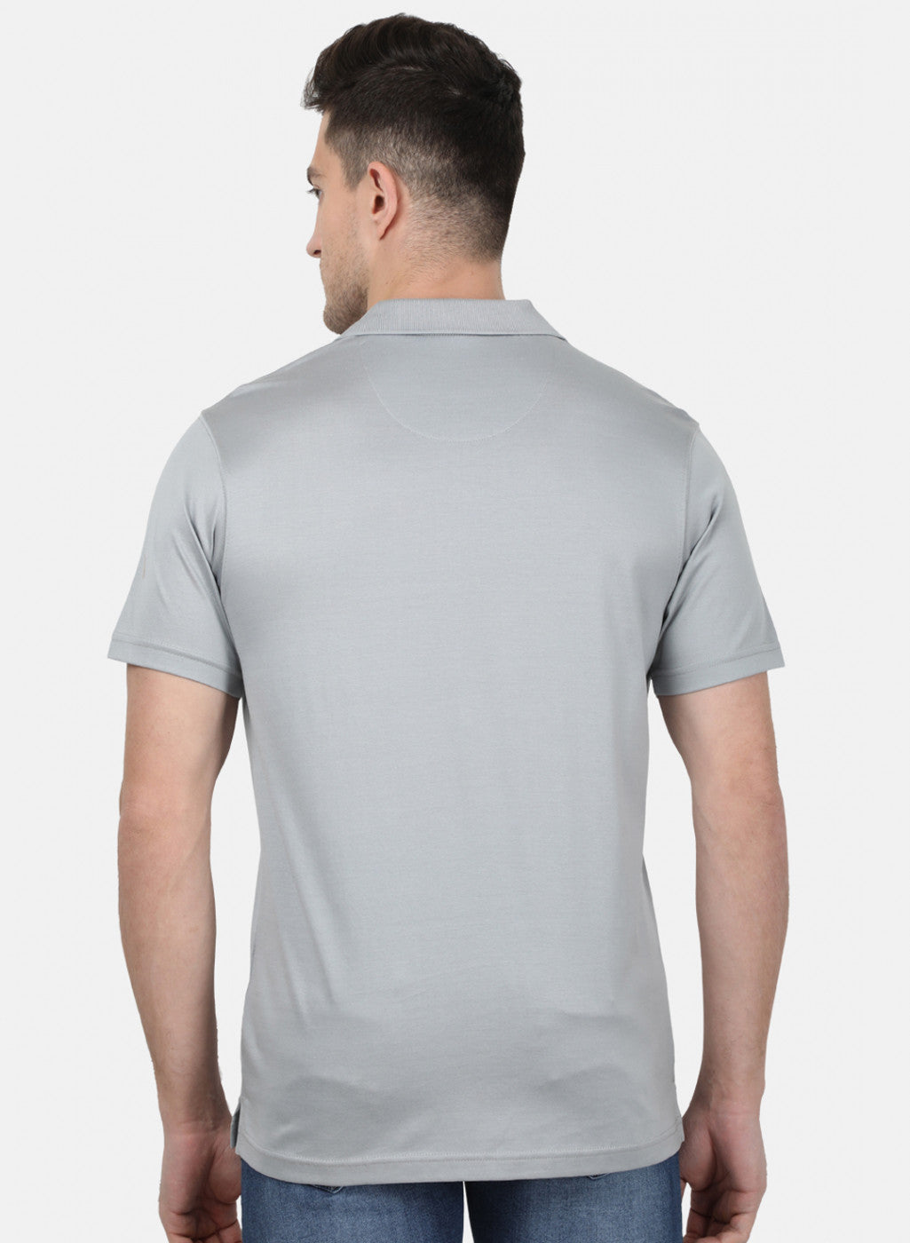 Mens Grey Plain T-Shirt