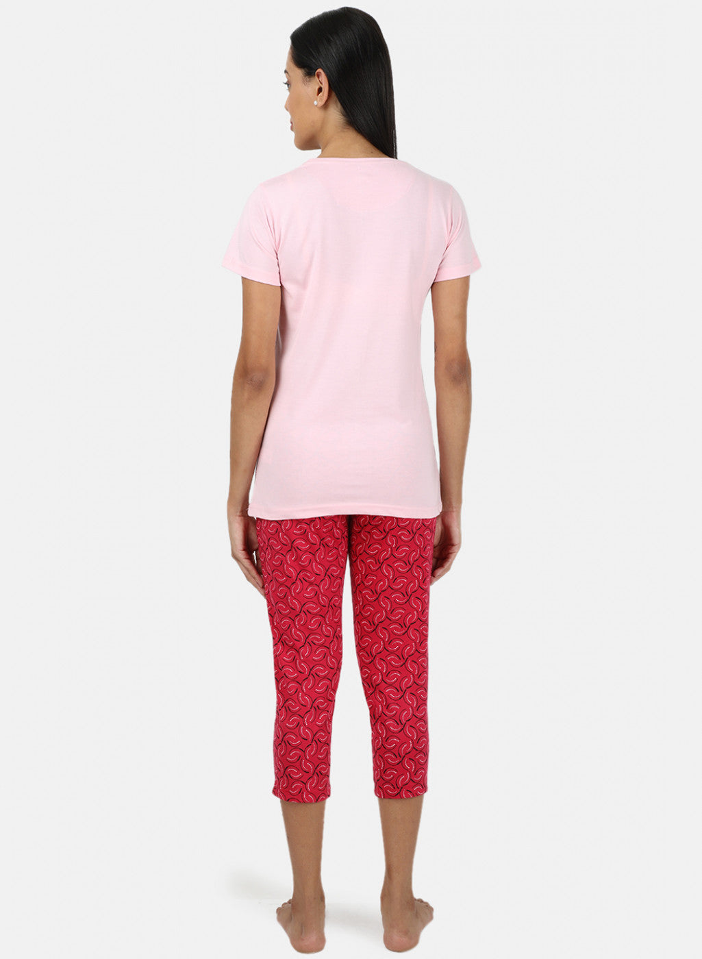 Buy Womens Pink Printed Capri Set Online in India - Monte Carlo