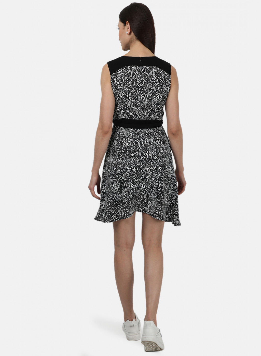 Womens Black Printed Dress