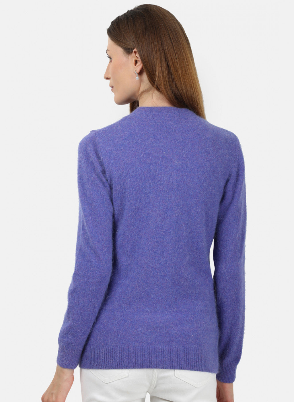 Women Purple Solid Cardigan