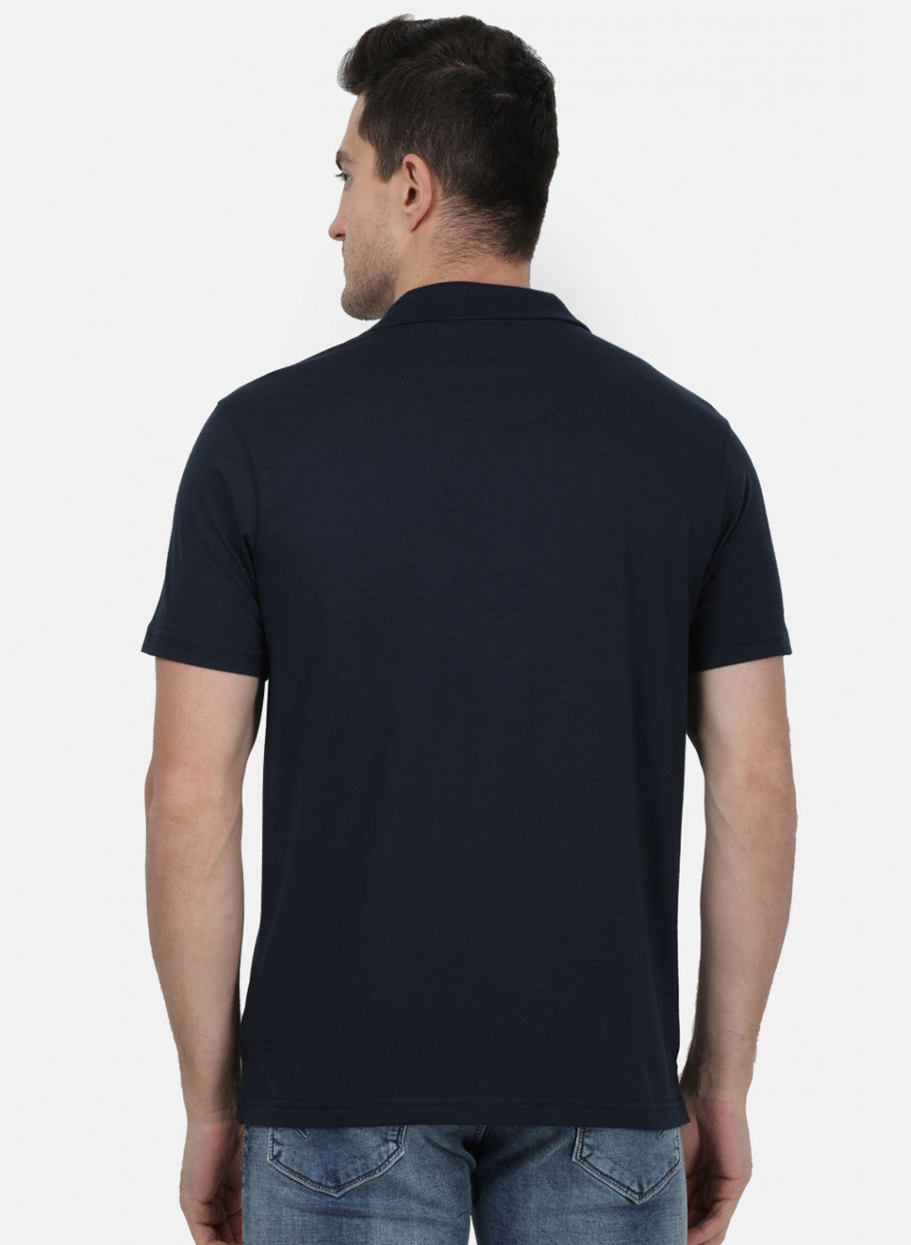 Mens NAvy Blue Plain T-Shirt