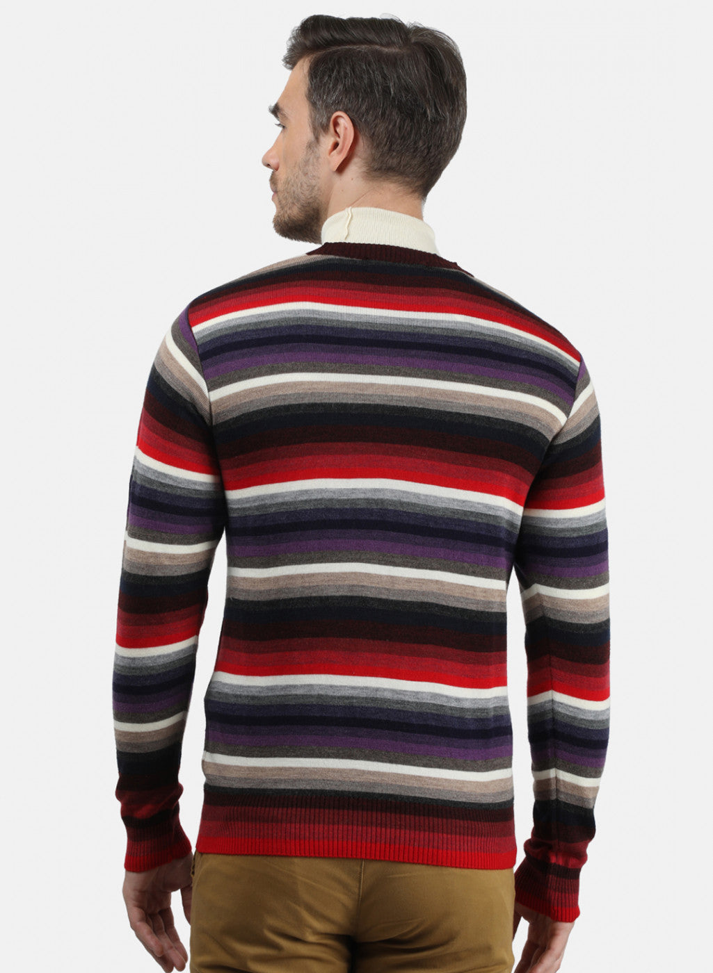 Men Multicolor Solid Pullover