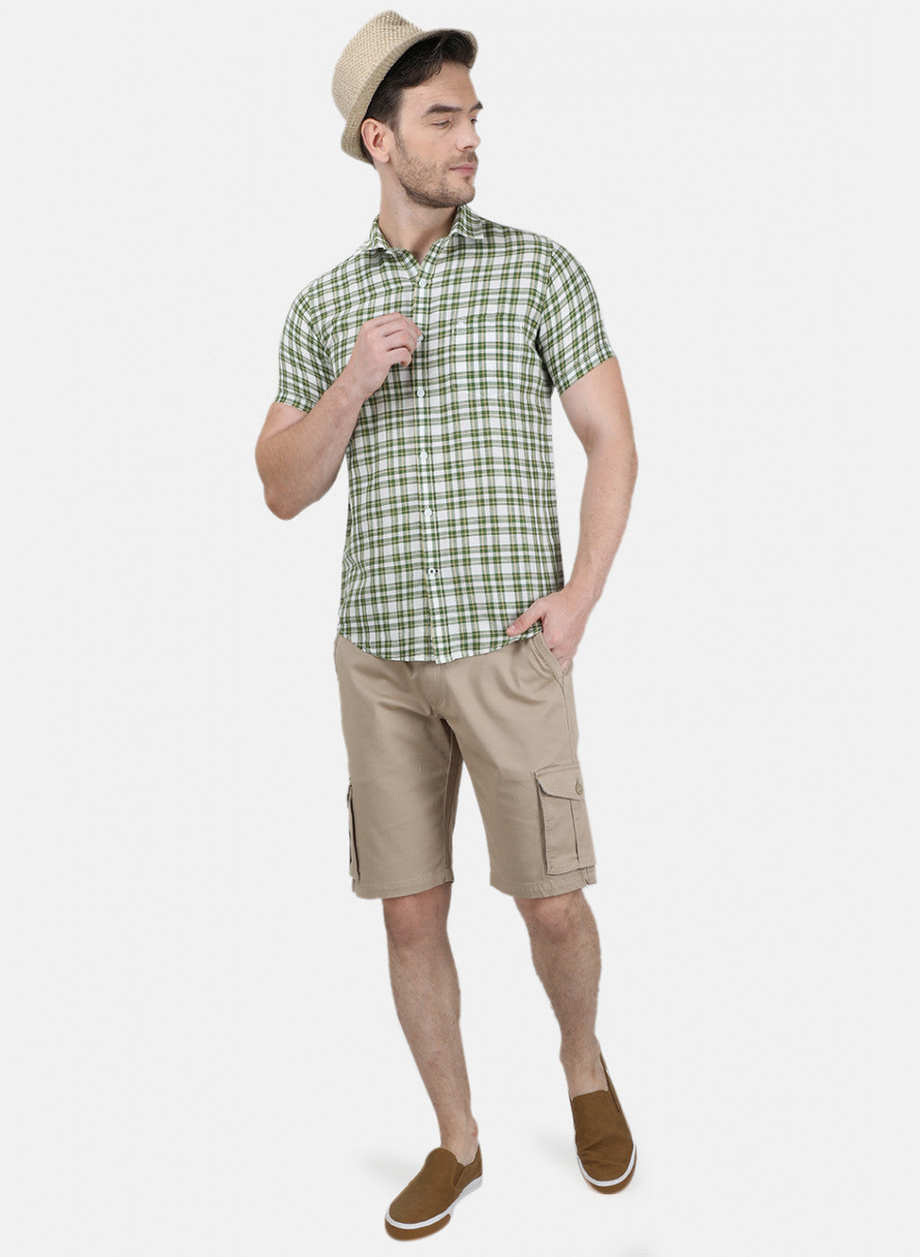 Mens Green Check Shirt