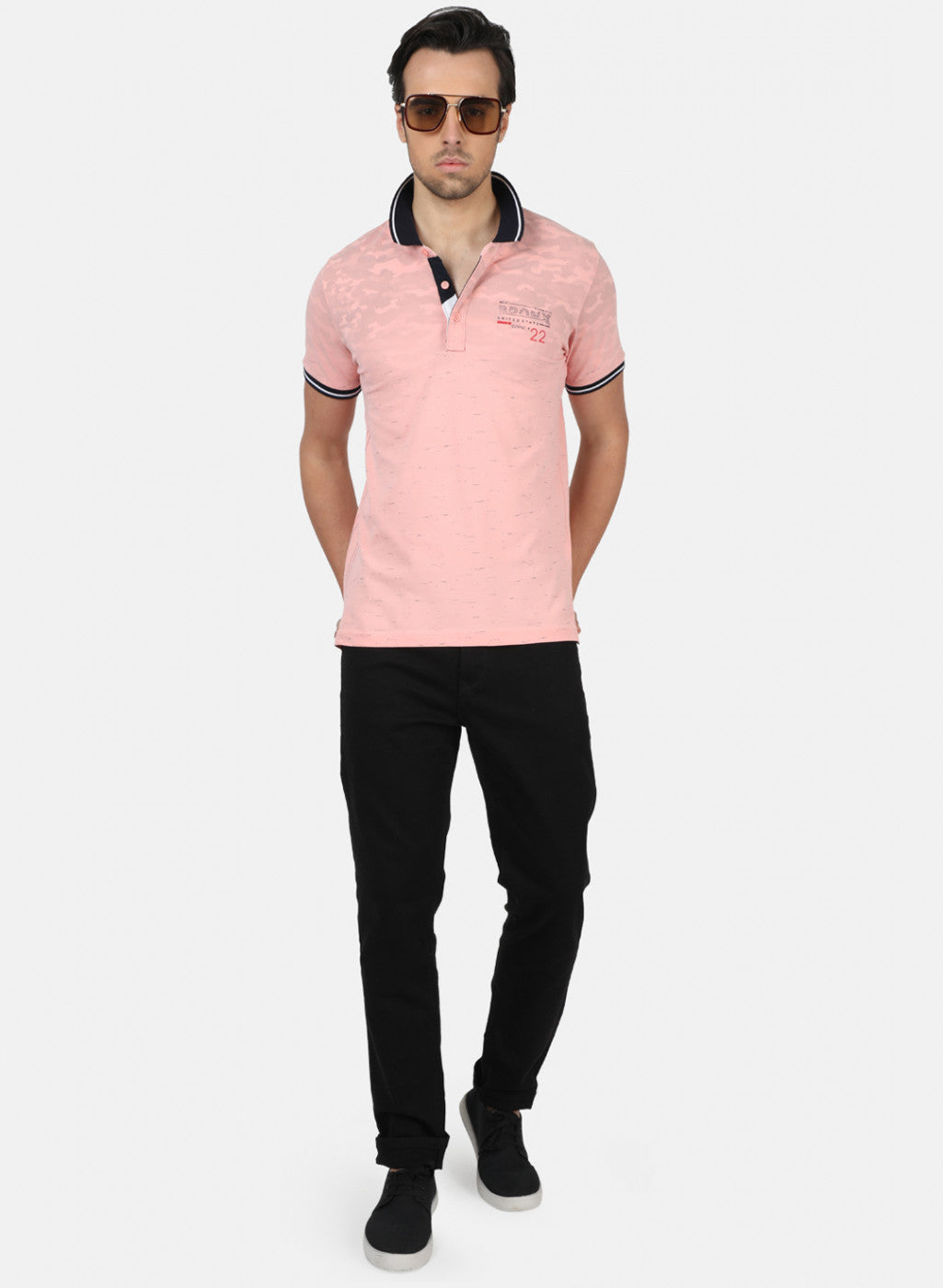 Men Pink Printed T-Shirts