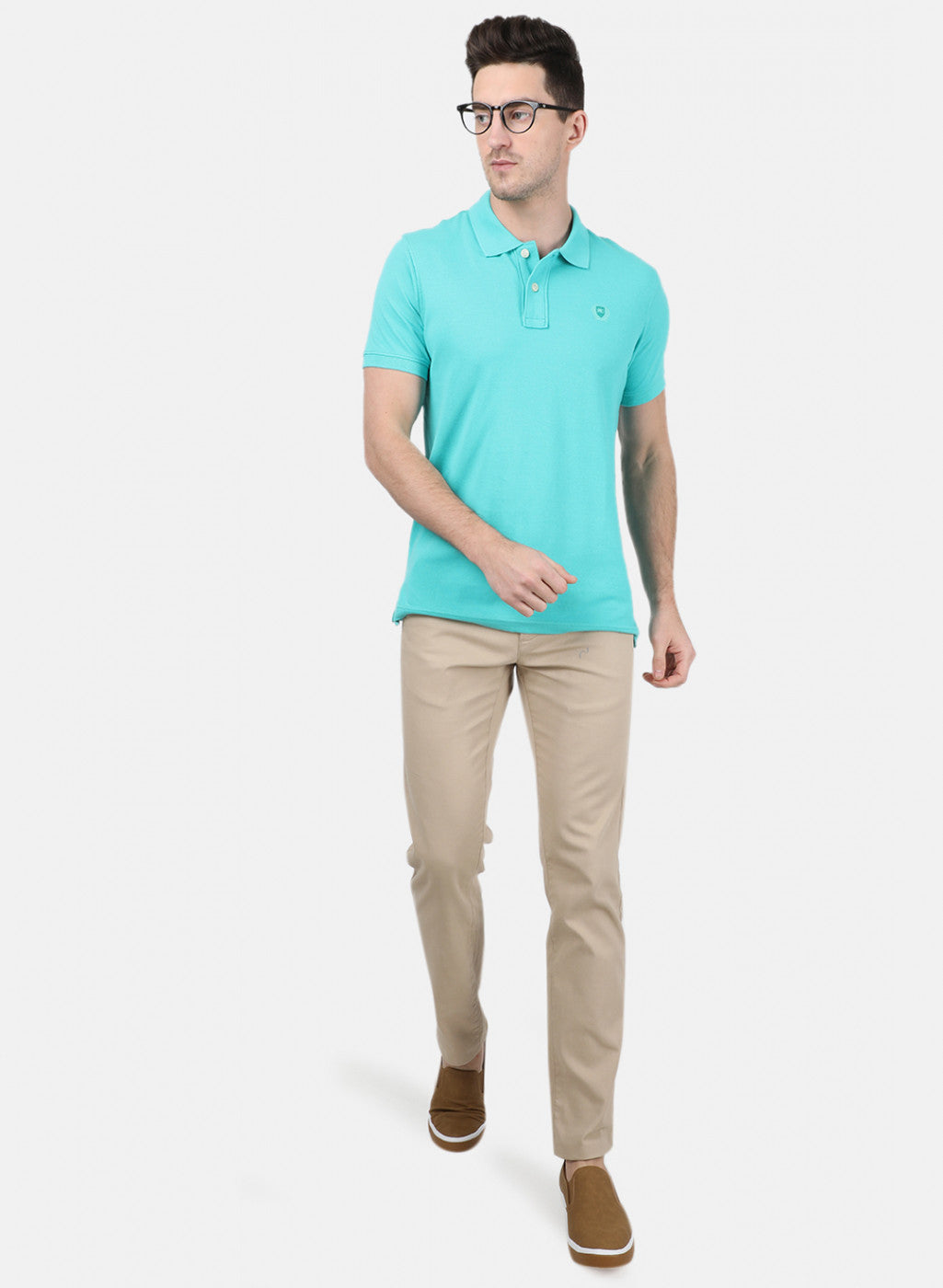 Mens Blue Plain T-Shirt