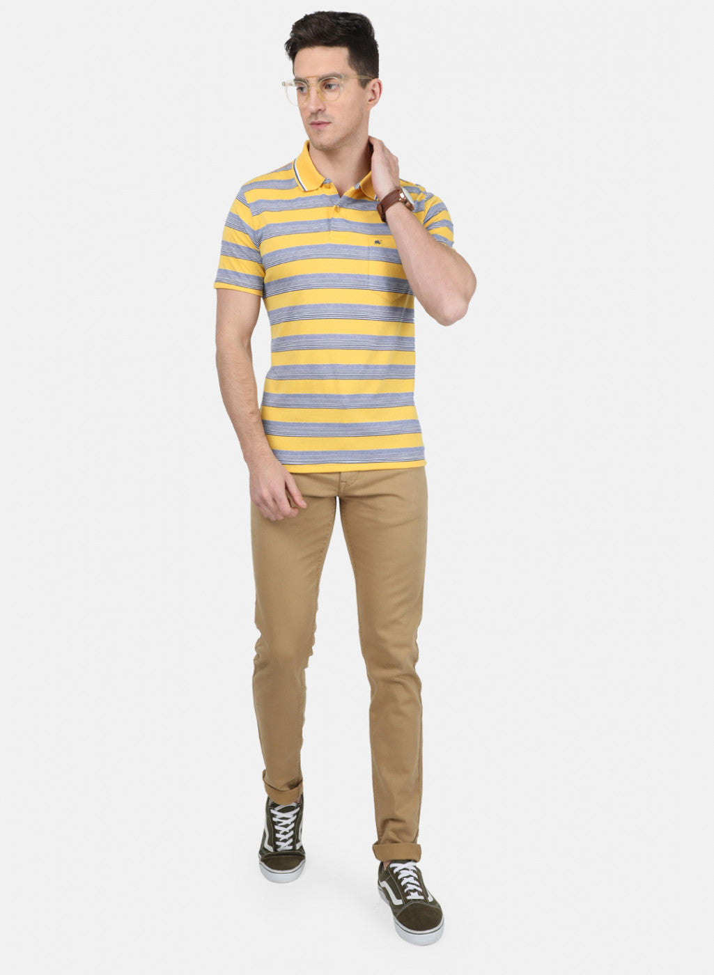 Mens Yellow Stripe T-Shirt