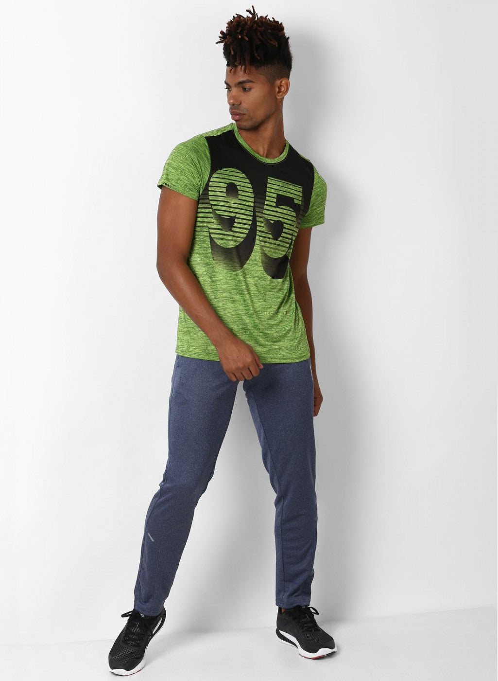 Rockit Green Round Neck Smart Fit T-Shirt