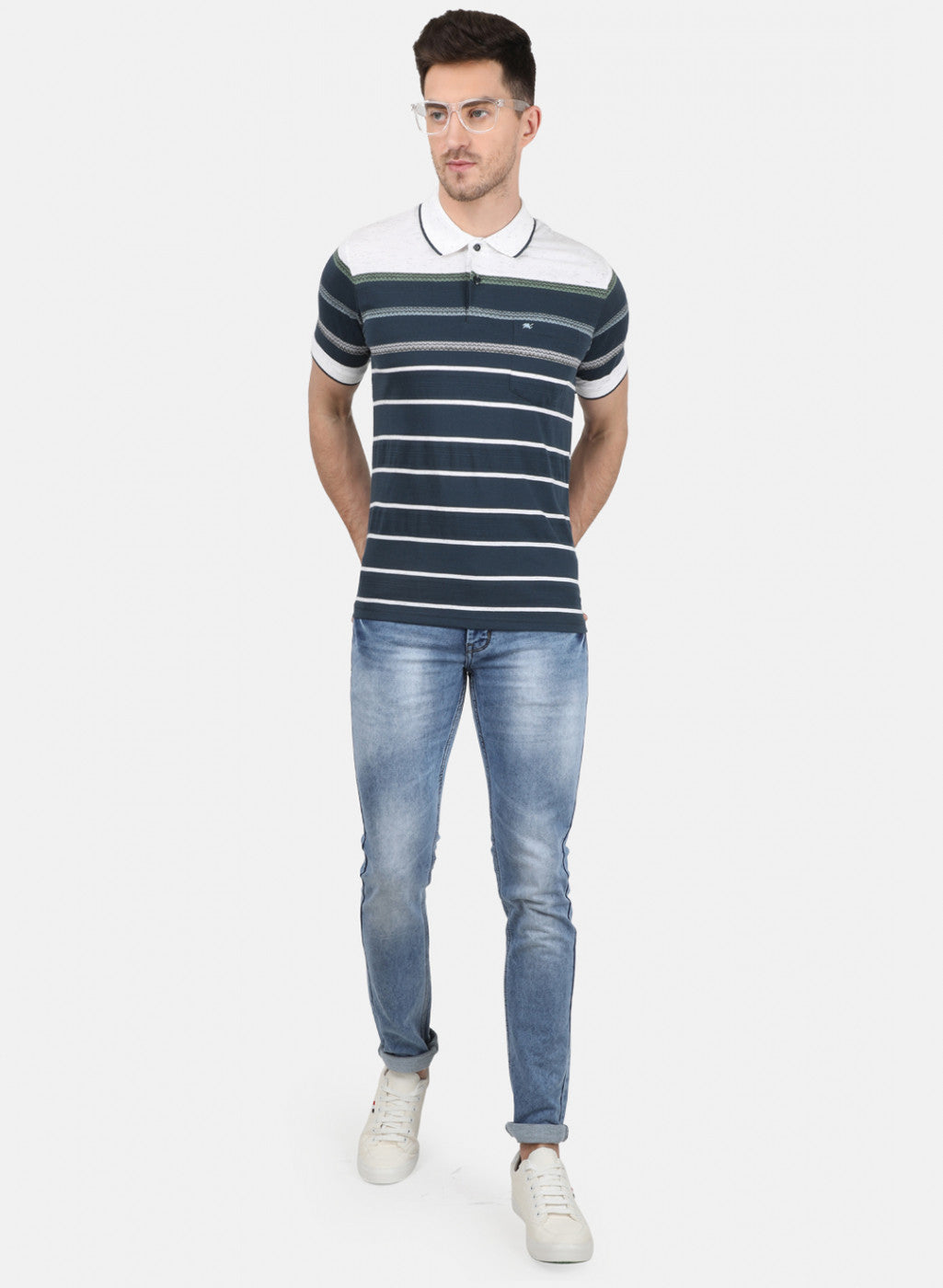 Mens Blue Stripe T-Shirt