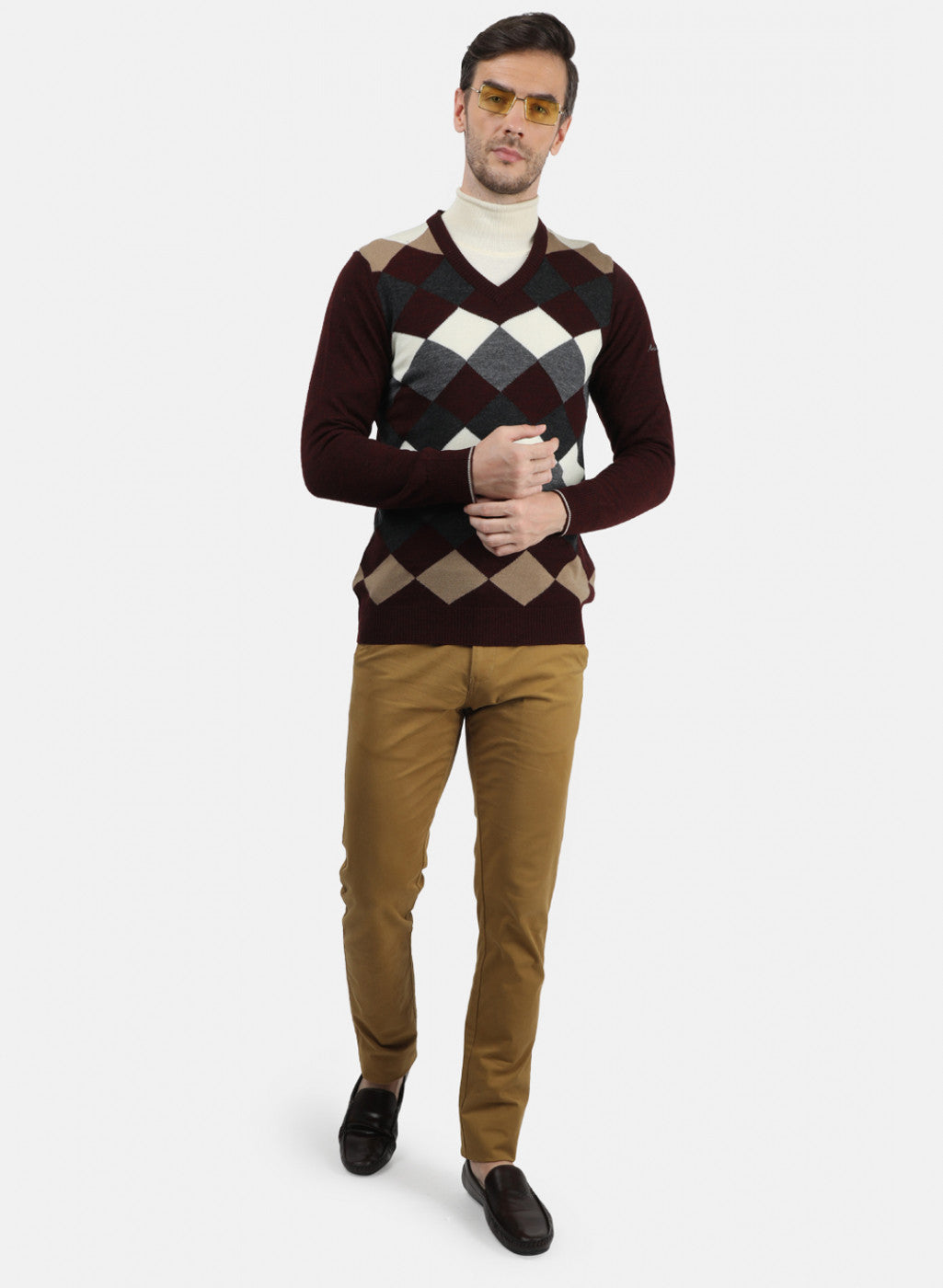 Men Multicolor Solid Pullover