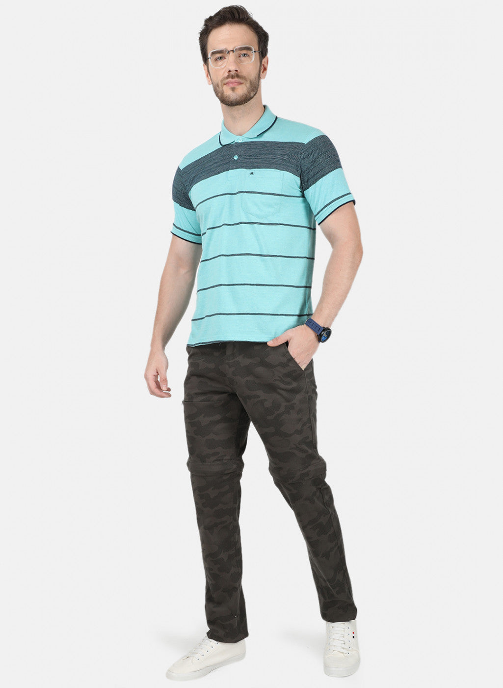 Mens Blue Stripe T-Shirt