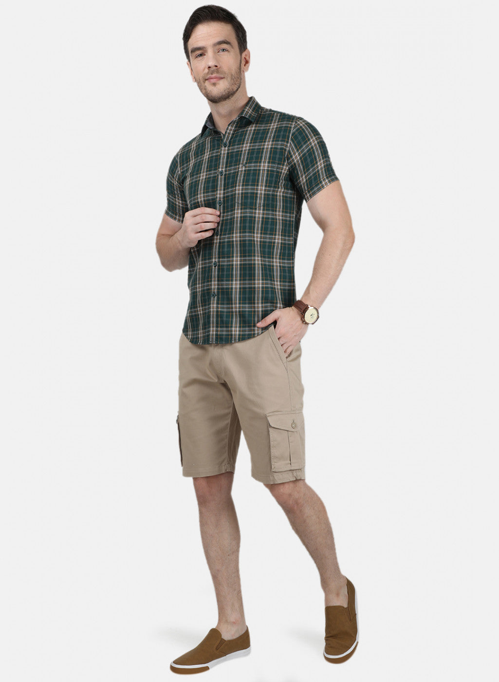 Mens Green Check Shirt