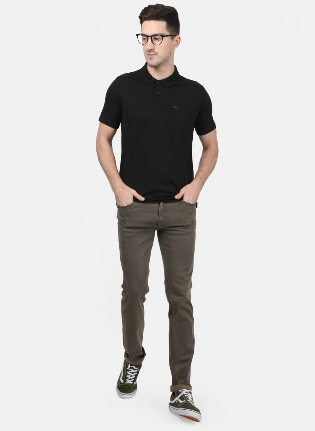 Mens Black Plain T-Shirts