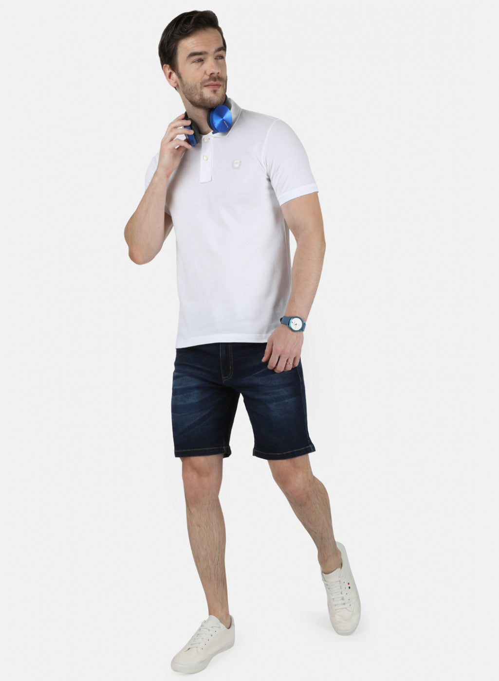 Mens White Plain T-Shirt